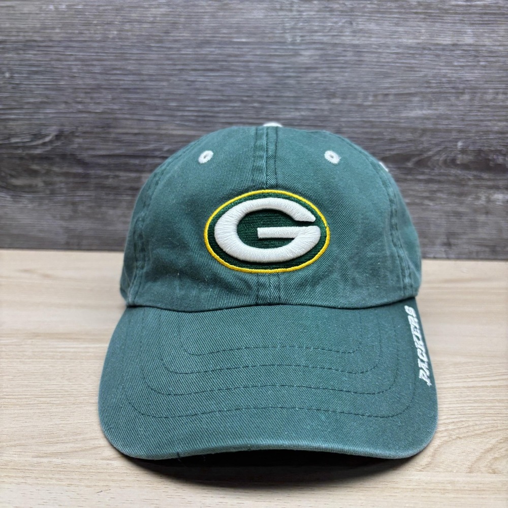 Green Bay Packers Hat Cap Strap Back Mens One Size Green NFL Football Twins - Picture 1 of 10